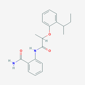 molecular formula C20H24N2O3 B267066 2-{[2-(2-Sec-butylphenoxy)propanoyl]amino}benzamide 