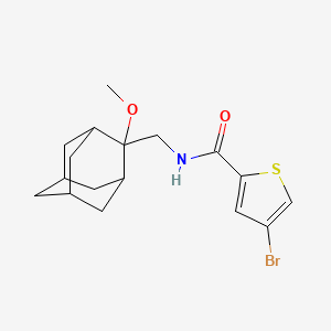 molecular formula C17H22BrNO2S B2670660 4-溴-N-(((1R,3S,5r,7r)-2-甲氧基金刚烷-2-基)甲基)噻吩-2-甲酰胺 CAS No. 1797561-09-1