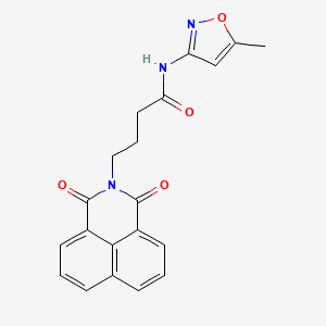 molecular formula C20H17N3O4 B2670663 4-(1,3-二氧代-1H-苯并[de]异喹啉-2(3H)-基)-N-(5-甲基-3-异噁唑基)丁酰胺 CAS No. 690248-88-5