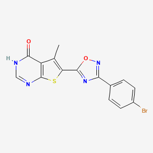 6-[3-(4-Bromophenyl)-1,2,4-oxadiazol-5-yl]-5-methyl-3H-thieno[2,3-d]pyrimidin-4-one
