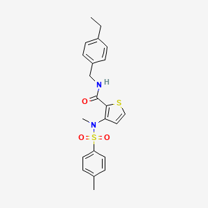 molecular formula C22H24N2O3S2 B2670667 N-(2-methylbenzyl)-3-(3-methyl-4-morpholin-4-ylisoxazolo[5,4-d]pyrimidin-6-yl)propanamide CAS No. 1115871-53-8