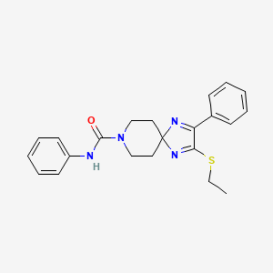 molecular formula C22H24N4OS B2670670 2-(ethylthio)-N,3-diphenyl-1,4,8-triazaspiro[4.5]deca-1,3-diene-8-carboxamide CAS No. 1358766-89-8