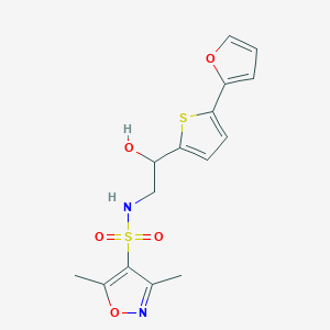 N-{2-[5-(furan-2-yl)thiophen-2-yl]-2-hydroxyethyl}-3,5-dimethyl-1,2-oxazole-4-sulfonamide