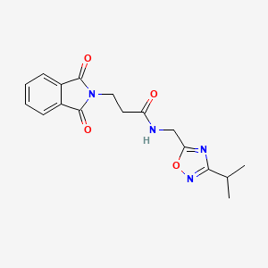3-(1,3-dioxoisoindolin-2-yl)-N-((3-isopropyl-1,2,4-oxadiazol-5-yl)methyl)propanamide
