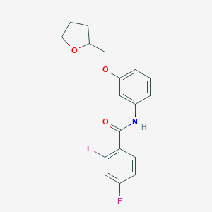 molecular formula C18H17F2NO3 B267068 2,4-difluoro-N-[3-(tetrahydro-2-furanylmethoxy)phenyl]benzamide 