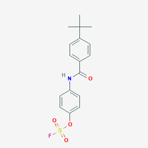 molecular formula C17H18FNO4S B2670684 1-Tert-butyl-4-[(4-fluorosulfonyloxyphenyl)carbamoyl]benzene CAS No. 2411296-49-4