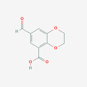 molecular formula C10H8O5 B2670686 7-Formyl-2,3-dihydro-1,4-benzodioxine-5-carboxylic acid CAS No. 2169014-12-2