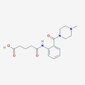 molecular formula C17H23N3O4 B267069 5-{2-[(4-Methyl-1-piperazinyl)carbonyl]anilino}-5-oxopentanoic acid 