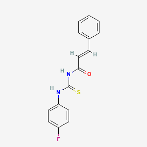 molecular formula C16H13FN2OS B2670690 N-(((4-Fluorophenyl)amino)thioxomethyl)-3-phenylprop-2-enamide CAS No. 347314-37-8