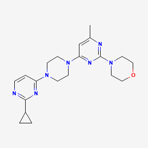 4-[4-[4-(2-Cyclopropylpyrimidin-4-yl)piperazin-1-yl]-6-methylpyrimidin-2-yl]morpholine