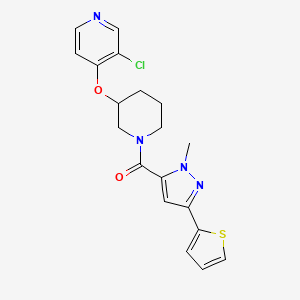 (3-((3-chloropyridin-4-yl)oxy)piperidin-1-yl)(1-methyl-3-(thiophen-2-yl)-1H-pyrazol-5-yl)methanone