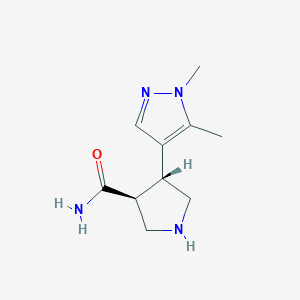 (3S,4R)-4-(1,5-Dimethylpyrazol-4-yl)pyrrolidine-3-carboxamide