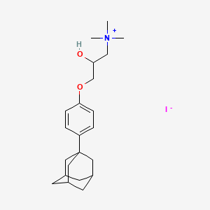 3-(4-((3r,5r,7r)-adamantan-1-yl)phenoxy)-2-hydroxy-N,N,N-trimethylpropan-1-aminium iodide