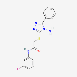 molecular formula C16H14FN5OS B2670711 2-((4-氨基-5-苯基-4H-1,2,4-三唑-3-基)硫代)-N-(3-氟苯基)乙酰胺 CAS No. 760960-35-8