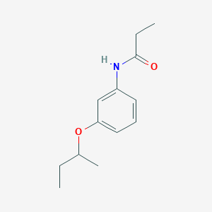 molecular formula C13H19NO2 B267072 N-(3-sec-butoxyphenyl)propanamide 