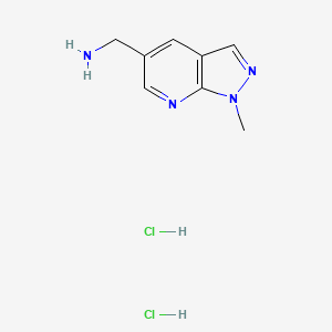 molecular formula C8H12Cl2N4 B2670721 (1-Methylpyrazolo[3,4-b]pyridin-5-yl)methanamine;dihydrochloride CAS No. 2126178-62-7