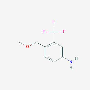 molecular formula C9H10F3NO B2670723 4-(甲氧基甲基)-3-(三氟甲基)苯胺 CAS No. 1507068-46-3