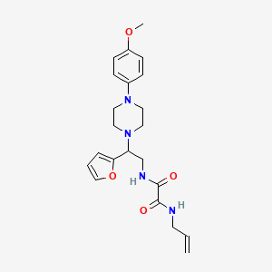 molecular formula C22H28N4O4 B2670729 N1-allyl-N2-(2-(furan-2-yl)-2-(4-(4-methoxyphenyl)piperazin-1-yl)ethyl)oxalamide CAS No. 877633-54-0