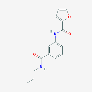 molecular formula C15H16N2O3 B267073 N-{3-[(propylamino)carbonyl]phenyl}-2-furamide 