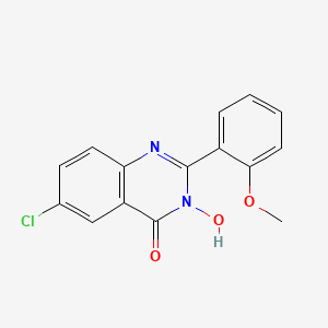 molecular formula C15H11ClN2O3 B2670732 6-氯-3-羟基-2-(2-甲氧基苯基)-4(3H)-喹唑啉酮 CAS No. 338412-69-4