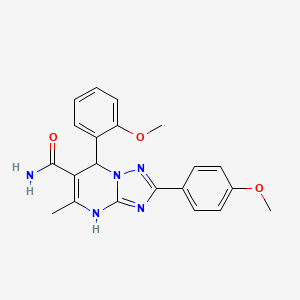7-(2-Methoxyphenyl)-2-(4-methoxyphenyl)-5-methyl-4,7-dihydro-[1,2,4]triazolo[1,5-a]pyrimidine-6-carboxamide