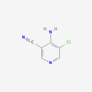 molecular formula C6H4ClN3 B2670755 4-氨基-5-氯烟酸腈 CAS No. 1706454-74-1