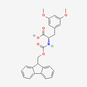 molecular formula C26H25NO6 B2670756 L-N-Fmoc-3,5-dimethoxyphenylalanine CAS No. 381222-51-1