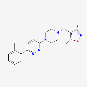 3,5-Dimethyl-4-[[4-[6-(2-methylphenyl)pyridazin-3-yl]piperazin-1-yl]methyl]-1,2-oxazole