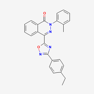 molecular formula C25H20N4O2 B2670758 4-[3-(4-ethylphenyl)-1,2,4-oxadiazol-5-yl]-2-(2-methylphenyl)phthalazin-1(2H)-one CAS No. 1291838-55-5