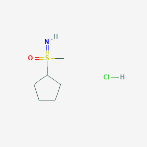 molecular formula C6H14ClNOS B2670763 Cyclopentyl(imino)methyl-lambda6-sulfanone hydrochloride CAS No. 2230799-74-1