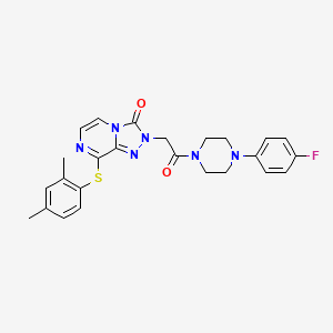 8-((2,4-dimethylphenyl)thio)-2-(2-(4-(4-fluorophenyl)piperazin-1-yl)-2-oxoethyl)-[1,2,4]triazolo[4,3-a]pyrazin-3(2H)-one