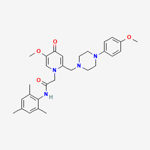 N-mesityl-2-(5-methoxy-2-((4-(4-methoxyphenyl)piperazin-1-yl)methyl)-4-oxopyridin-1(4H)-yl)acetamide