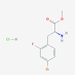 Methyl (2R)-2-amino-3-(4-bromo-2-fluorophenyl)propanoate;hydrochloride