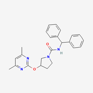N-benzhydryl-3-((4,6-dimethylpyrimidin-2-yl)oxy)pyrrolidine-1-carboxamide
