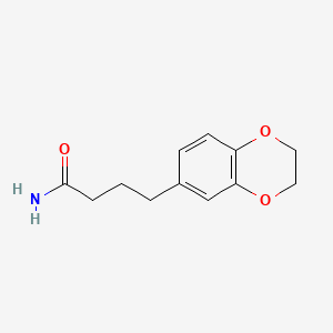 molecular formula C12H15NO3 B2670782 4-(2,3-二氢-1,4-苯并二氧杂环己烷-6-基)丁酰胺 CAS No. 1225286-95-2