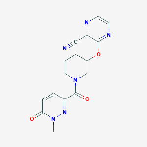 3-((1-(1-Methyl-6-oxo-1,6-dihydropyridazine-3-carbonyl)piperidin-3-yl)oxy)pyrazine-2-carbonitrile
