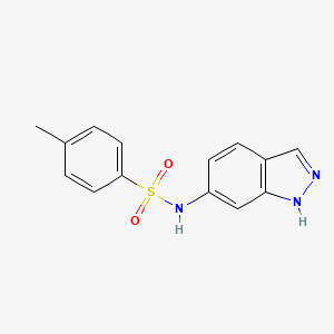 molecular formula C14H13N3O2S B2670803 N-(1H-indazol-6-yl)-4-methylbenzene-1-sulfonamide CAS No. 401591-20-6