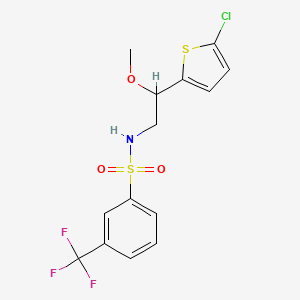 N-(2-(5-chlorothiophen-2-yl)-2-methoxyethyl)-3-(trifluoromethyl)benzenesulfonamide