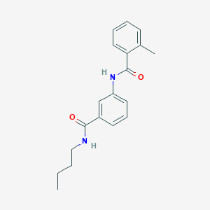molecular formula C19H22N2O2 B267081 N-{3-[(butylamino)carbonyl]phenyl}-2-methylbenzamide 