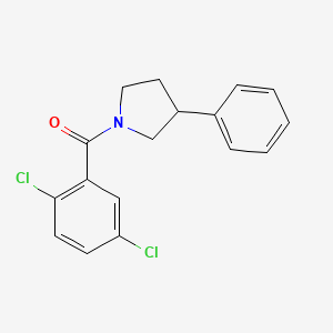 molecular formula C17H15Cl2NO B2670810 (2,5-Dichlorophenyl)-(3-phenylpyrrolidin-1-yl)methanone CAS No. 328091-11-8