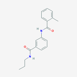 molecular formula C18H20N2O2 B267082 2-methyl-N-{3-[(propylamino)carbonyl]phenyl}benzamide 