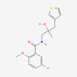 molecular formula C16H18ClNO3S B2670820 5-chloro-N-{2-hydroxy-2-[(thiophen-3-yl)methyl]propyl}-2-methoxybenzamide CAS No. 2097873-11-3