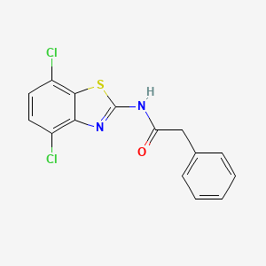 molecular formula C15H10Cl2N2OS B2670821 N-(4,7-二氯-1,3-苯并噻唑-2-基)-2-苯乙酰胺 CAS No. 868368-51-8