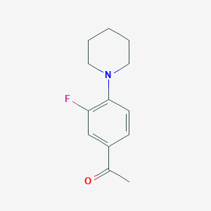 molecular formula C13H16FNO B2670825 1-(3-氟-4-哌啶-1-基苯基)乙酮 CAS No. 28698-48-8