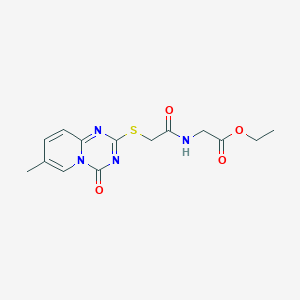 Ethyl 2-[[2-(7-methyl-4-oxopyrido[1,2-a][1,3,5]triazin-2-yl)sulfanylacetyl]amino]acetate
