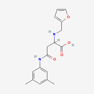 molecular formula C17H20N2O4 B2670835 4-(3,5-二甲基苯胺基)-2-(呋喃-2-基甲基氨基)-4-氧代丁酸 CAS No. 1025773-60-7