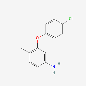 molecular formula C13H12ClNO B2670838 3-(4-氯苯氧基)-4-甲基苯胺 CAS No. 1400872-19-6