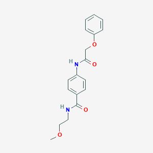molecular formula C18H20N2O4 B267084 N-(2-methoxyethyl)-4-[(phenoxyacetyl)amino]benzamide 
