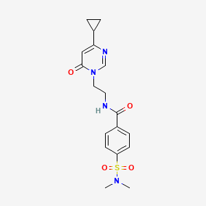 molecular formula C18H22N4O4S B2670841 N-(2-(4-cyclopropyl-6-oxopyrimidin-1(6H)-yl)ethyl)-4-(N,N-dimethylsulfamoyl)benzamide CAS No. 2034589-67-6