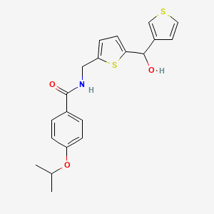 B2670848 N-((5-(hydroxy(thiophen-3-yl)methyl)thiophen-2-yl)methyl)-4-isopropoxybenzamide CAS No. 1797620-80-4